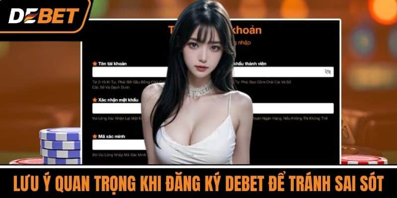 Đăng Ký DEBET – Nhận Ưu Đãi 100% Cho Thành Viên Mới 4 Lưu Ý Quan Trọng Khi Đăng Ký DEBET Để Tránh Sai Sót